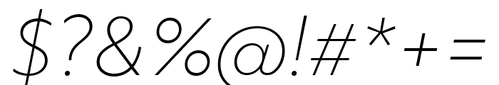 Objektiv Mk1 Thin Italic Font OTHER CHARS