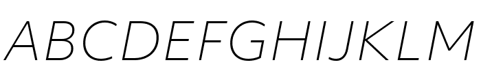 Objektiv Mk1 Thin Italic Font UPPERCASE