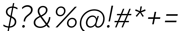 Objektiv Mk2 Light Italic Font OTHER CHARS