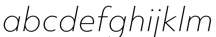 Objektiv Mk3 Thin Italic Font LOWERCASE