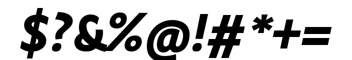 Obliqua Sans Bold Italic Font OTHER CHARS
