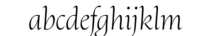 Oculi Display Light Italic Font LOWERCASE