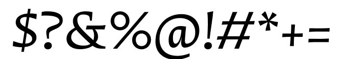 Oculi Text Regular Italic Font OTHER CHARS
