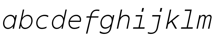 Odisseia Light Italic Font LOWERCASE
