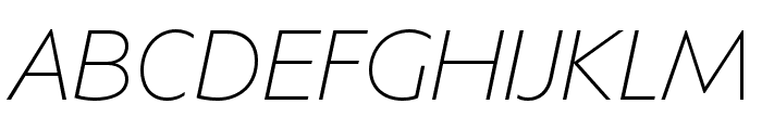 Ofelia Display Extralight Italic Font UPPERCASE