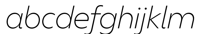 Ofelia Display Extralight Italic Font LOWERCASE