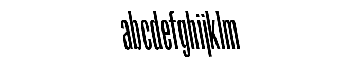 Origin Super Condensed Bold Backslant Font LOWERCASE