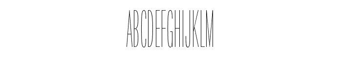 Origin Super Condensed Light Backslant Font UPPERCASE