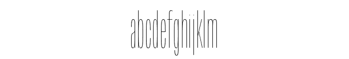 Origin Super Condensed Light Backslant Font LOWERCASE