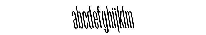 Origin Super Condensed Regular Backslant Font LOWERCASE