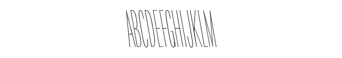 Origin Super Condensed UltraLight Backslant Font UPPERCASE