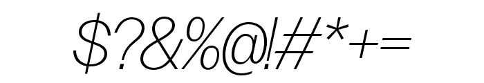 Owners XNarrow XLight Italic Font OTHER CHARS