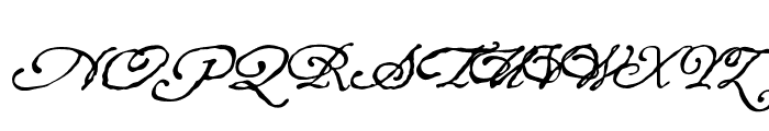 P22 Roanoke Script Regular Font UPPERCASE