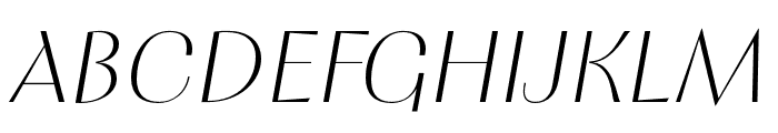 PF Marlet Display Thin Italic Font UPPERCASE