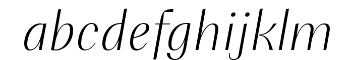 PF Marlet Display Thin Italic Font LOWERCASE