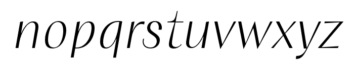 PF Marlet Display Thin Italic Font LOWERCASE