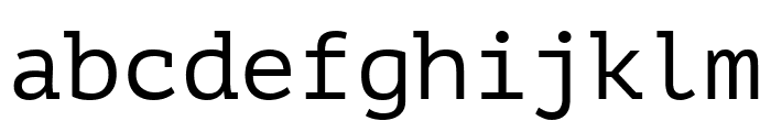 PT Mono Regular Font LOWERCASE