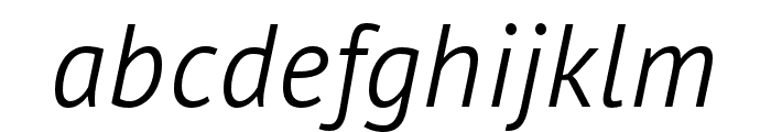 PT Sans Pro Light Italic Font LOWERCASE