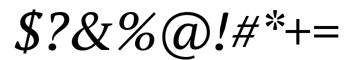 PT Serif Pro Caption Italic Font OTHER CHARS