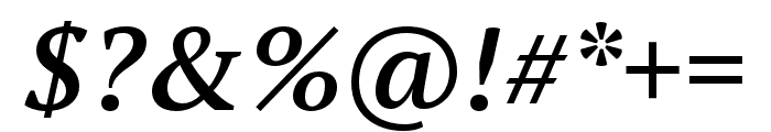 PT Serif Pro Demi Italic Font OTHER CHARS