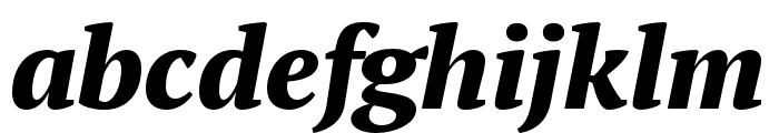 PT Serif Pro Extended Extra Bold Italic Font LOWERCASE