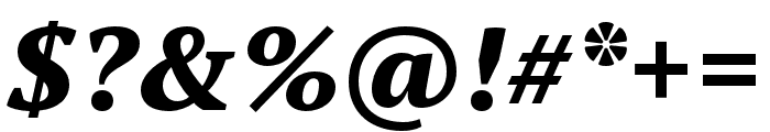 PT Serif Pro Extra Bold Italic Font OTHER CHARS