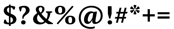 PT Serif Pro Narrow Bold Font OTHER CHARS