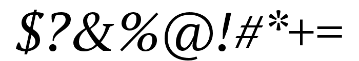 PT Serif Pro Narrow Book Italic Font OTHER CHARS
