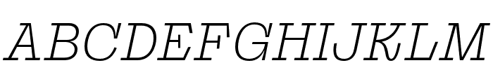 Panel Light Italic Font UPPERCASE