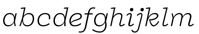 Panel Light Italic Font LOWERCASE