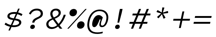 Panel Mono Italic Font OTHER CHARS