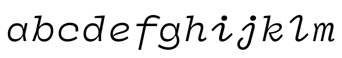 Panel Mono Italic Font LOWERCASE