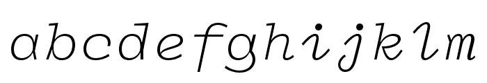 Panel Mono Light Italic Font LOWERCASE