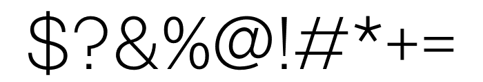 Parabolica Hairline Font OTHER CHARS