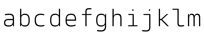 ParadroidMono Soft Light Font LOWERCASE