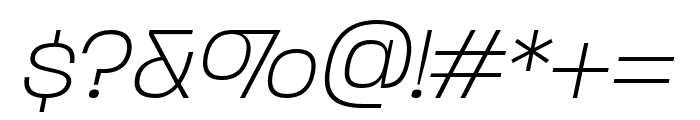 Paralucent ExtraLight Italic Font OTHER CHARS