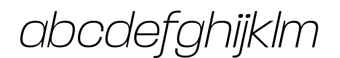 Paralucent ExtraLight Italic Font LOWERCASE