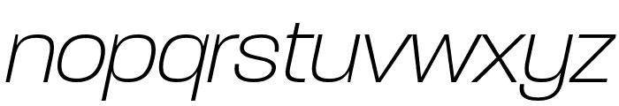 Paralucent ExtraLight Italic Font LOWERCASE