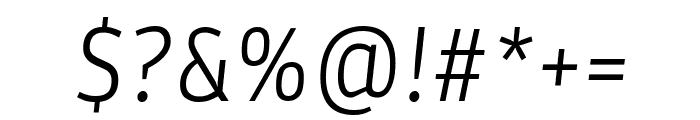 Parka Light Italic Font OTHER CHARS