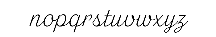 Parkside Thin Font LOWERCASE