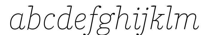 Parry Thin Italic Font LOWERCASE