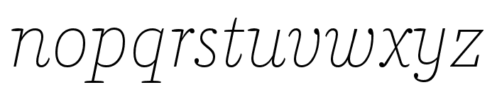 Parry Thin Italic Font LOWERCASE