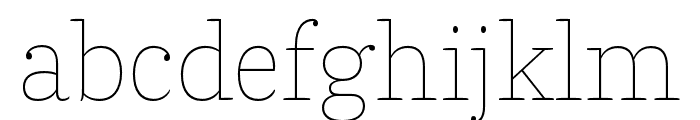 Parry UltraThin Font LOWERCASE