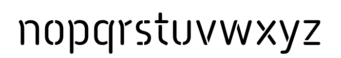 Pauza Stencil Regular Font LOWERCASE