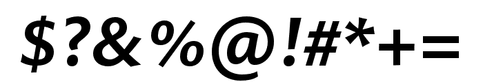 Pelago Semibold Italic Font OTHER CHARS