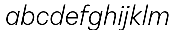Peridot Devanagari Light Italic Font LOWERCASE
