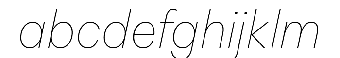 Peridot Devanagari Thin Italic Font LOWERCASE