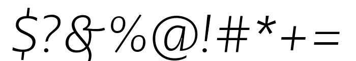 Petala Pro ExtraLight Italic Font OTHER CHARS