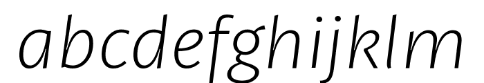 Petala Pro Light Italic Font LOWERCASE