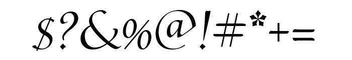 Phaistos Italic Font OTHER CHARS